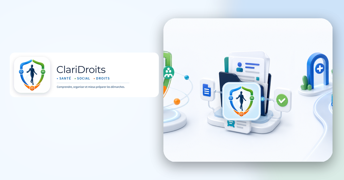 Visuel ClariDroits reliant médical, social et juridique