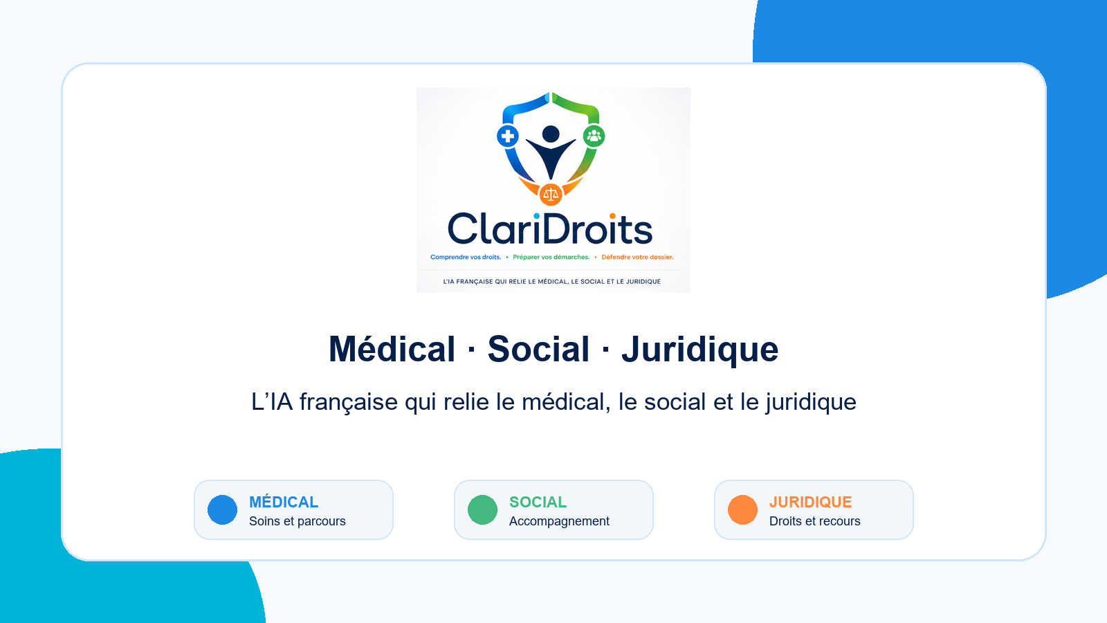 Schéma médical, social et juridique dans ClariDroits