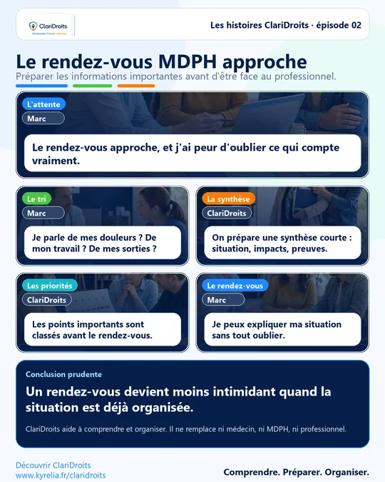 Les histoires ClariDroits épisode 2 : Le rendez-vous MDPH approche