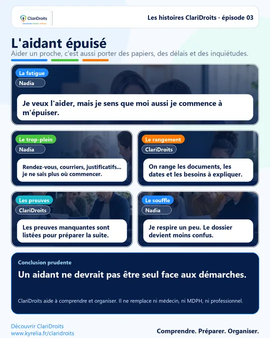 Les histoires ClariDroits épisode 3 : L'aidant épuisé