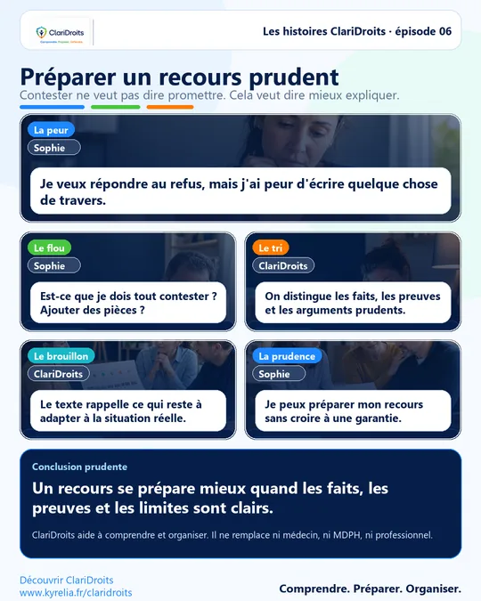 Les histoires ClariDroits épisode 6 : Préparer un recours prudent