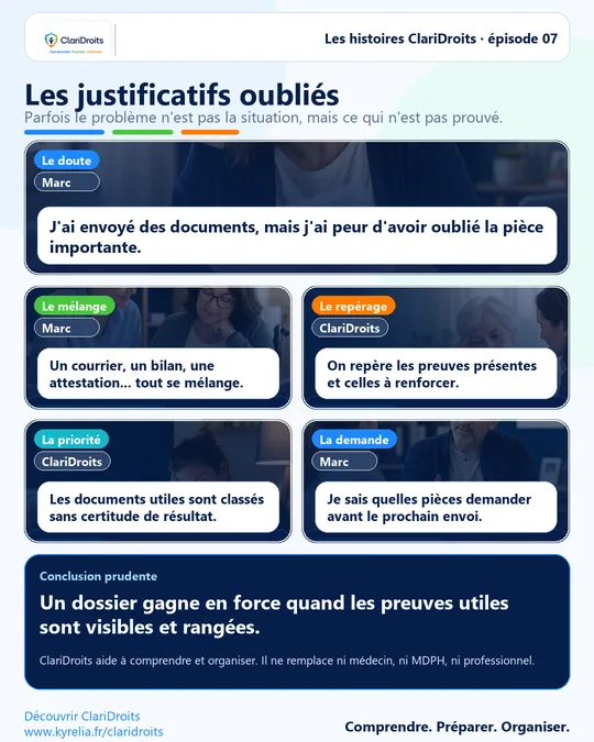 Les histoires ClariDroits épisode 7 : Les justificatifs oubliés