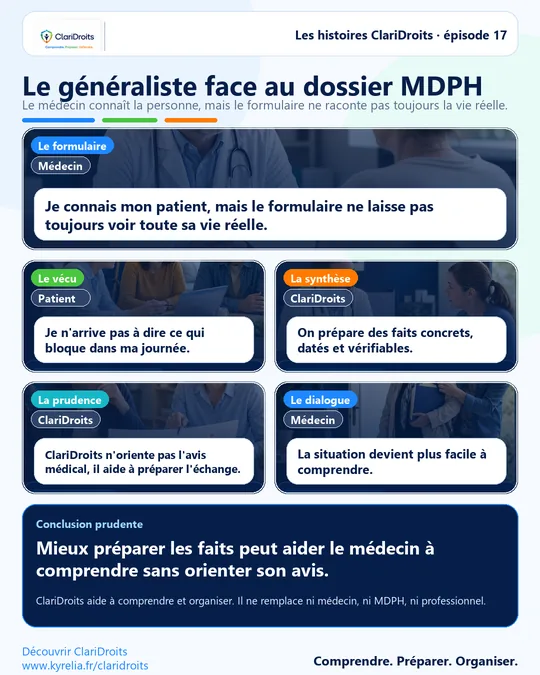 Les histoires ClariDroits épisode 17 : Le généraliste face au dossier MDPH