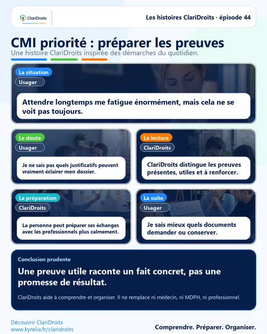 Les histoires ClariDroits épisode 44 : CMI priorité : préparer les preuves