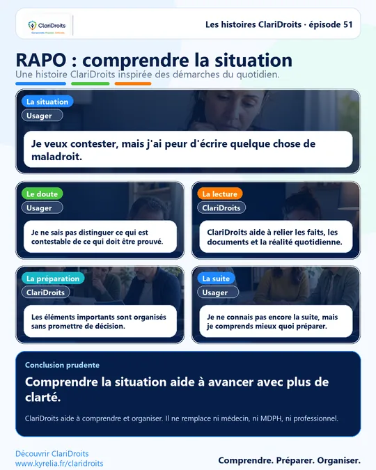 Les histoires ClariDroits épisode 51 : RAPO : comprendre la situation