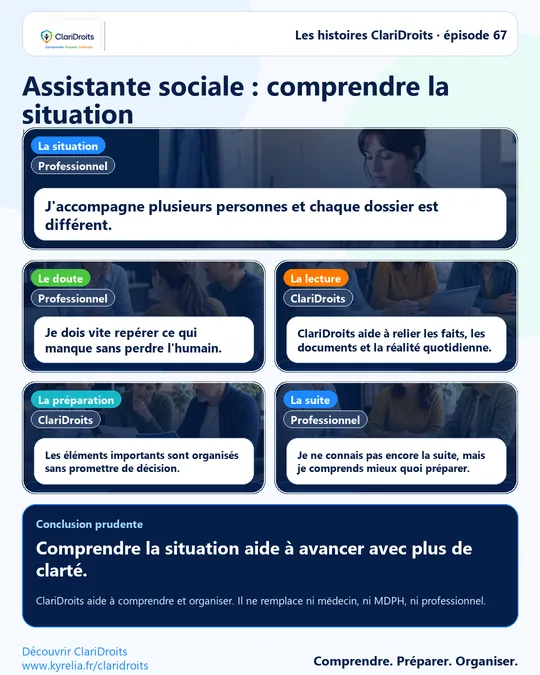 Les histoires ClariDroits épisode 67 : Assistante sociale : comprendre la situation