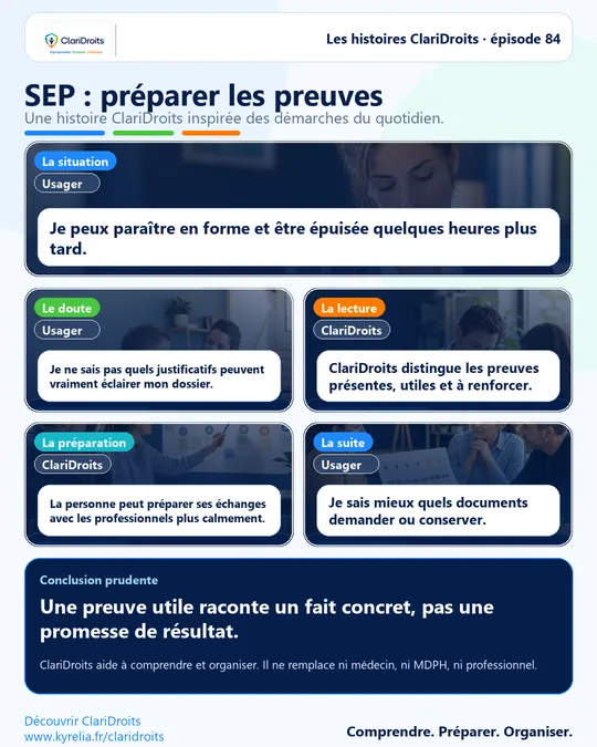 Les histoires ClariDroits épisode 84 : SEP : préparer les preuves