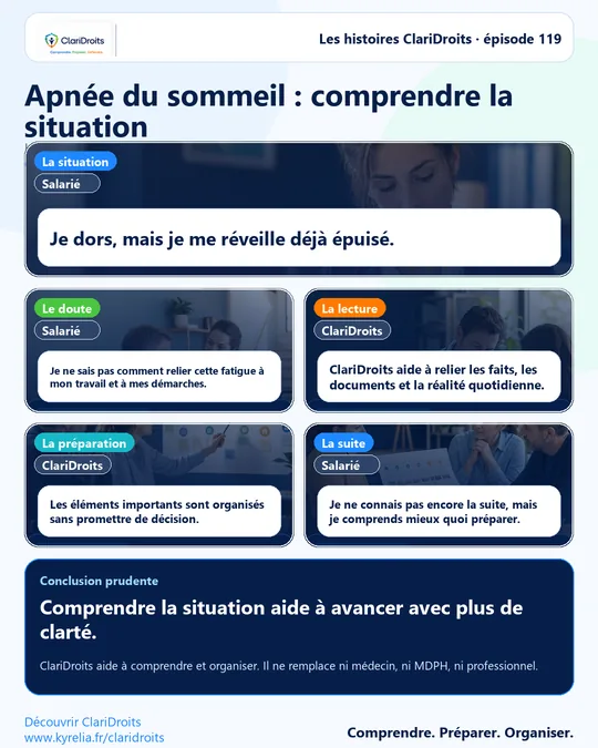 Les histoires ClariDroits épisode 119 : Apnée du sommeil : comprendre la situation