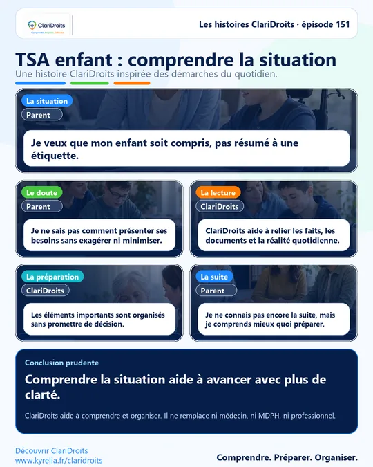 Les histoires ClariDroits épisode 151 : TSA enfant : comprendre la situation