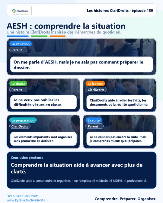 Les histoires ClariDroits épisode 159 : AESH : comprendre la situation
