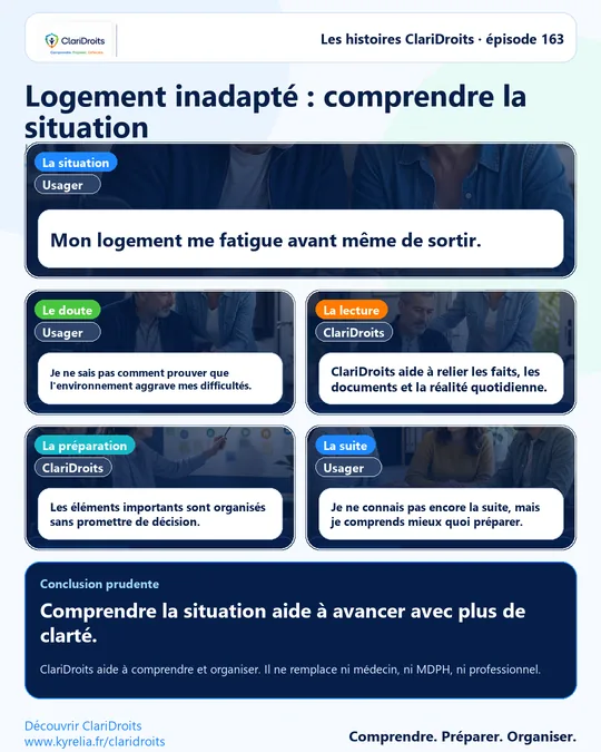Les histoires ClariDroits épisode 163 : Logement inadapté : comprendre la situation