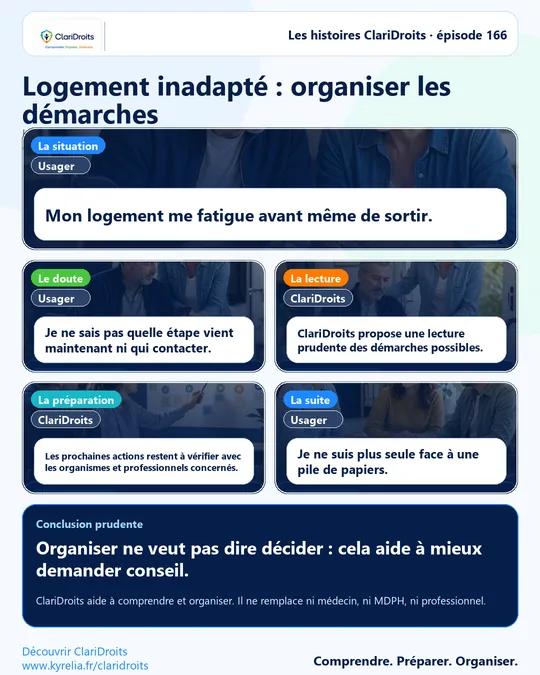Les histoires ClariDroits épisode 166 : Logement inadapté : organiser les démarches