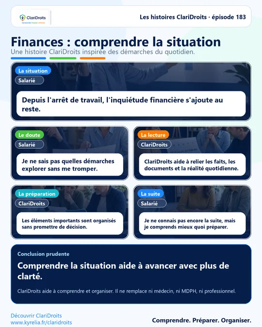 Les histoires ClariDroits épisode 183 : Finances : comprendre la situation