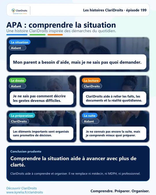 Les histoires ClariDroits épisode 199 : APA : comprendre la situation