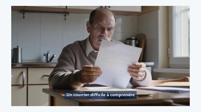 Lecture d'un courrier administratif dans ClariDroits