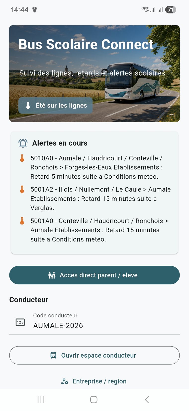 Alertes parent élève